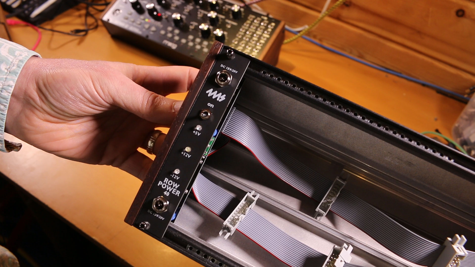 Installing the PSU into the Eurorack case